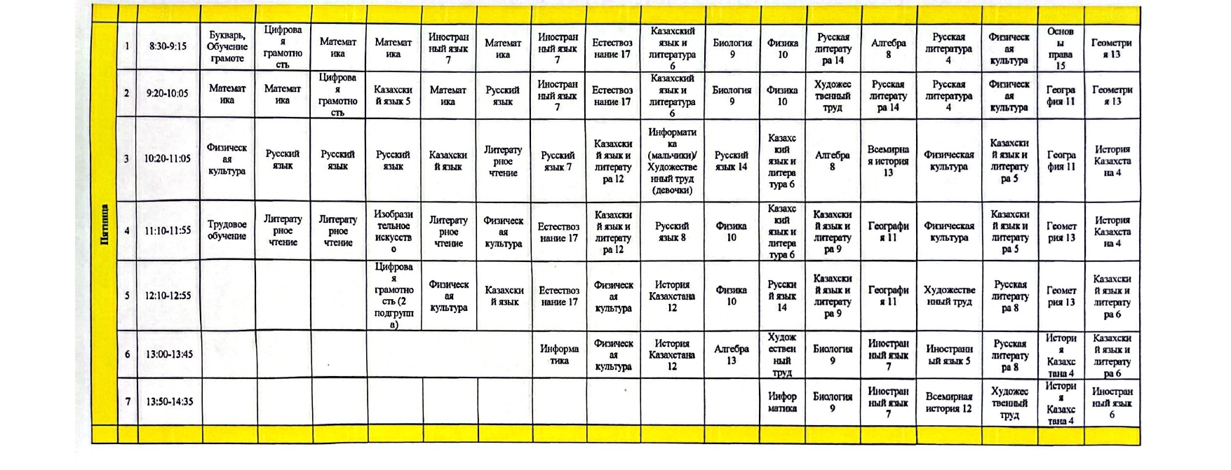 Расписание уроков на 2025 2026 учебный год page 0003